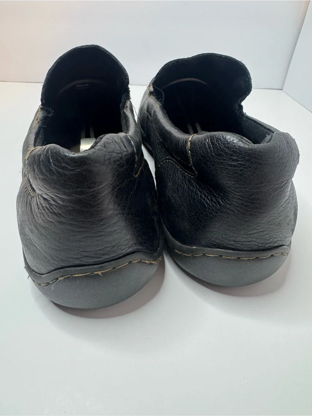 Born Black Leather Driving Loafers Mens Size 10.5M